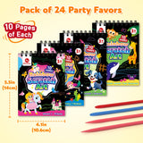Mocoosy 24 Pack Scratch Art Party Favors for Kids, Birthday Goodie Bag Stuffers, Rainbow Scratch Notebook Bulk Classroom Prizes, Kids Art Craft Kit Back to School Supplies Student Gift from Teacher Mocoosy