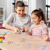 ArtCreativity Fairy Wand Kit, Includes 18 Wooden Wands, 18 Ribbons, and 5 Gem Sticker Sheets - Wand Decorating Kit - Birthday Party Crafts for Kids - Princess Party Activity ArtCreativity