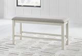 Signature Design by Ashley Robbinsdale 49" Counter Height Dining Bench, Antique White Signature Design by Ashley