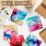 24 Pieces Sublimation Coasters, GOH DODD Glossy Ceramic Tiles for Crafts White Glazed Blanks with Cork for Drinks DIY Crafts Alcohol Ink Painting Heat Transfer Home Kitchen Decor, 4.25 Inch, Square GOH DODD