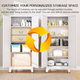GAIOUS 75.2" Tall Pantry Cabinet, Kitchen Pantry Storage Cabinets with 2 Door and 5 Adjustable Shelves, White Metal Pantry Storage Cabinet, Cupboard for Kitchen, Dining Room, Living Room and Bathroom GAIOUS