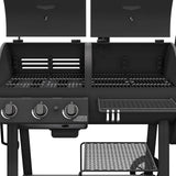 OKLAHOMA JOE'S® Canyon™ Charcoal and Propane Gas Combination Smoker and Grill, Black Steel, 24203004 Oklahoma Joe's