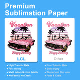 LCL Sublimation Paper Heat Transfer 150 Sheets 13 x 19 Inches Super Size Compatible with Inkjet Printer 120gsm LCL
