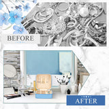 Hinly 2 Pcs Portable Diamond Painting Jewelry Storage Box Mandala Diamond Art Accessories Blue PU Leather Jewelry Ring Organizer Case Travel Jewelry Organizer Hinly