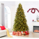 Naomi Home 9ft Christmas Tree with Lights, Realistic Fir Christmas Tree Prelit with 2532 Branch Tips, 900 Warm Lights and Metal Stand, Aritificial Christmas Tree, Árbol De Navidad Naomi Home