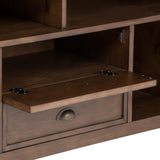 SIMPLIHOME Redmond SOLID WOOD 72 inch Wide Transitional TV Media Stand in Rustic Natural Aged Brown For TVs up to 80 inches for the Living Room and Entertainment Center SIMPLIHOME