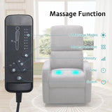 Jocisland Swivel Rocking Chair, Nursery Glider Recliner Chairs for Adults, Rocker for Living Room Bedroom, Comfy Upholstered Modern Nursing Reclining Single Sofa, Grey Teddy Jocisland