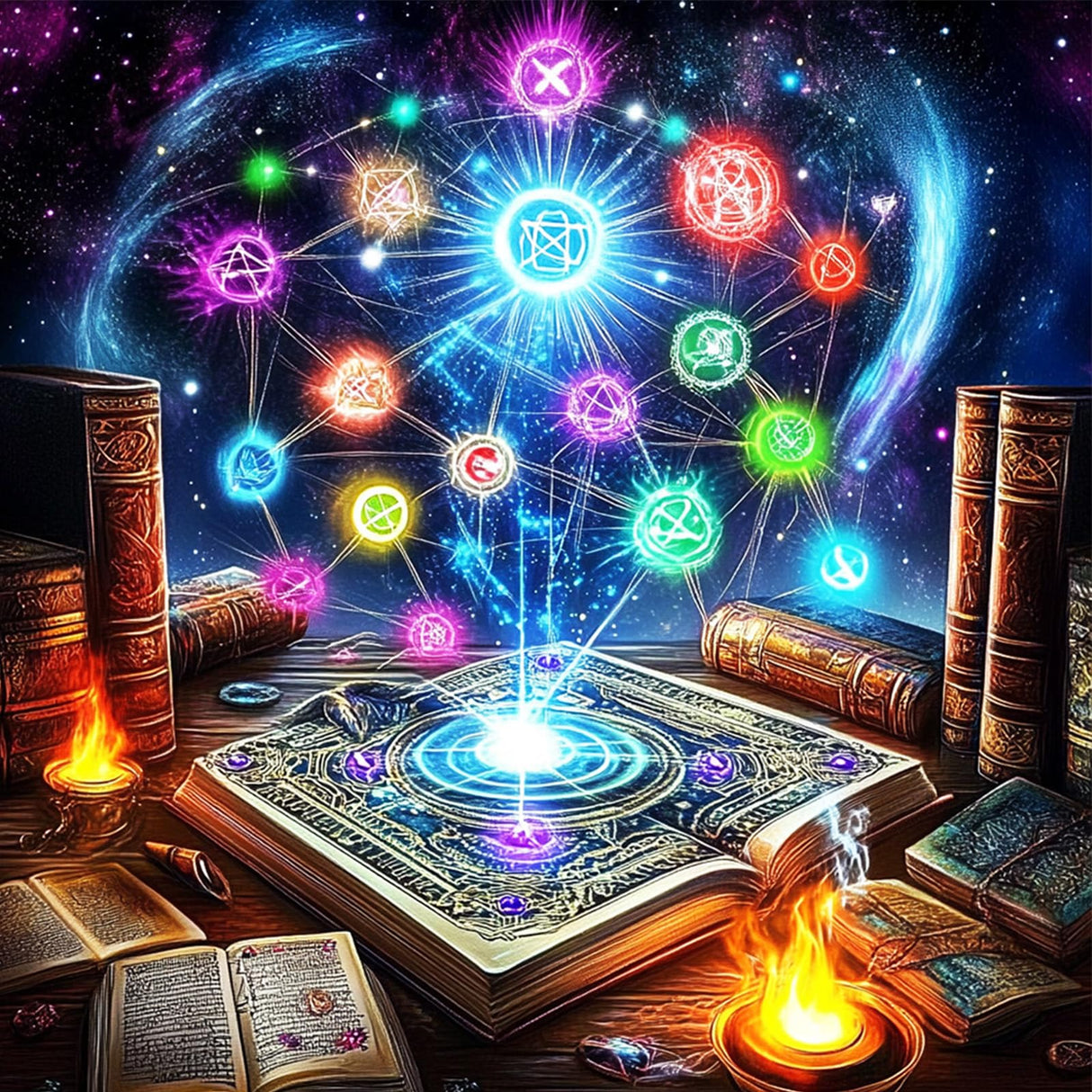 MEIYUDA Book Diamond Painting Kits for Adults, 5D Magic Book Diamond Art Kits for Beginners, DIY Gem Art Crystal Painting for Home Wall Decor and Present 12x12inch MEIYUDA