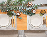 FEXIA Boho Placemats Set of 4, Macrame Table Decor Farmhouse Style Placemats in Natural Cotton Burlap, for Kitchen and Dining Table Centerpiece Home Decorations FEXIA
