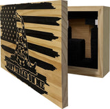 Bellewood Designs Dont Tread On Me American Flag Wall-Mounted Secure Gun Cabinets & Safes (Distressed) Bellewood Designs