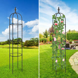 Garden Trellis for Climbing Plants Tower Obelisk Garden Trellis 6ft Tall Plant Support Vine Supports Plant Tower for Climbing Vines and Flowers Stands 1 Pack Esbaybulbs