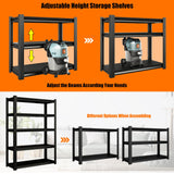 Rufokisa 40in Wide Garage Shelving Heavy Duty，2500lbs Large Loads Adjustable Garage Storage Shelves,All Metal Storage Racks and Utility Rack Shelves, 40”W x 18”D x 72”H (Black) Rufokisa