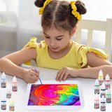 ArtCreativity Water Marbling Paint Art Kit for Kids - Complete Set with 12 Paint Colors, 10 Bags Thickening Powder, 10 A5 Papers, and More - Marble Art Painting Kit - Crafts for Kids Ages 3 and Up ArtCreativity
