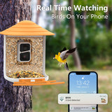 SOLIOM BF09 Bird Feeder with Camera Wireless Outdoor,Smart Bird Feeder Camera with AI Identify Bird Species,Backyard Bird Watching Gift for SOLIOM