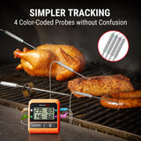 ThermoPro TP829 1000ft Wireless Meat Thermometer Digital for Grilling and Smoking, 4 Meat Probes Grill Thermometer for Outside Grill, BBQ Thermometer for Cooking Beef Turkey Smoker Acessories Gifts ThermoPro