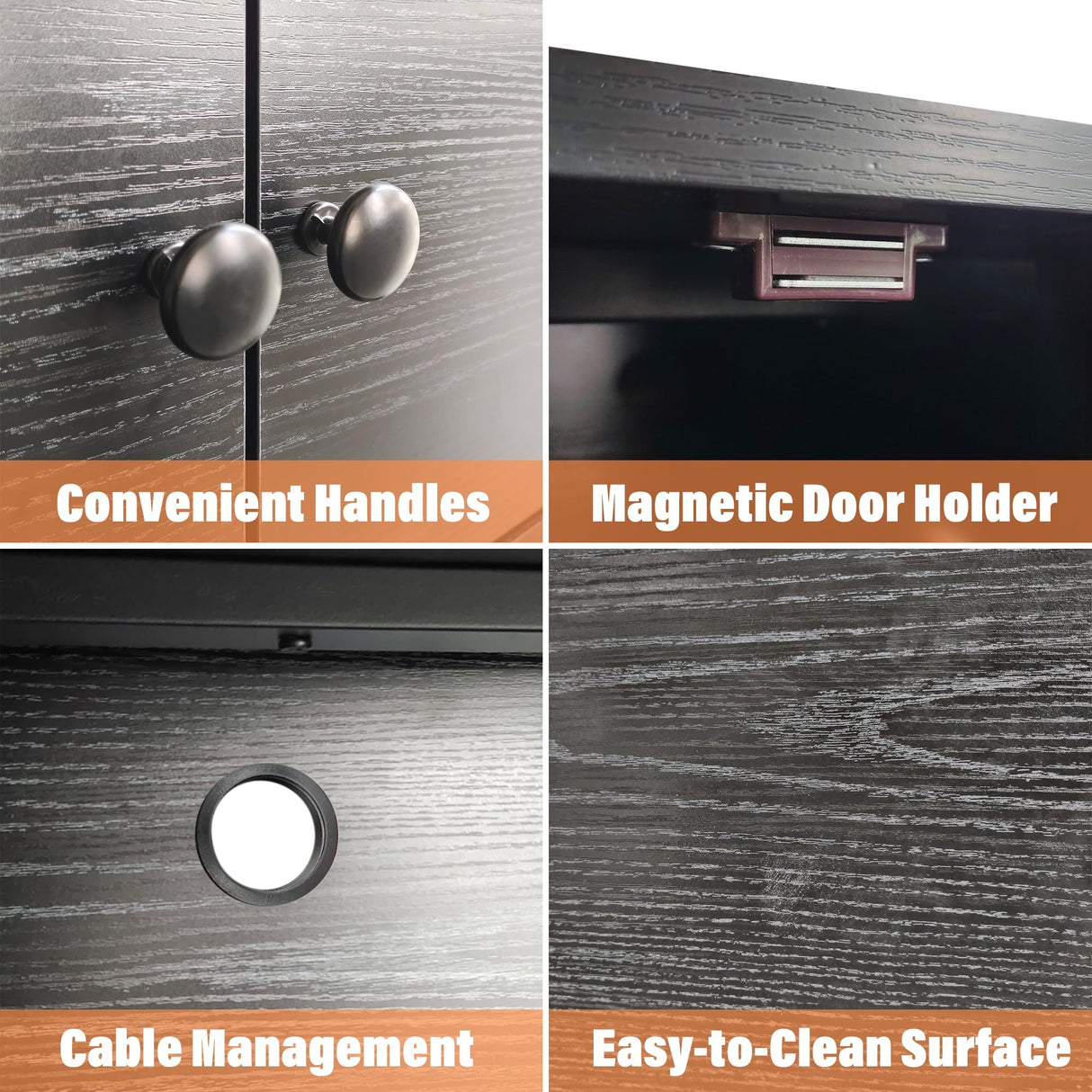 Fienveorn 40-50 Gallon Aquarium Stand with LED Light Power Outlets,Heavy Duty Metal Fish Tank Stand with Cabinet for Fish Accessories Storage,Turtle Reptile Terrariums Stand( Black ) Halitaa