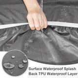 NAISI Waterproof Couch Cushion Covers Thick Velvet Fabric Washable Sofa Slipcovers Sectional Couch Covers for 4 Pieces Separate L Shape Couch Cover with Elastic Bottom(3 Seater + 1 Chaise,Grey) NAISI