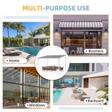 AECOJOY 12' x 10' White Pergola Gazebo, Large Wall Mounted Pergolas and Gazebos on Clearance, Outdoor Patio Lean to Hard Top Gazebo Metal Awnings for Decks,Patio, Porch, Backyard and More AECOJOY