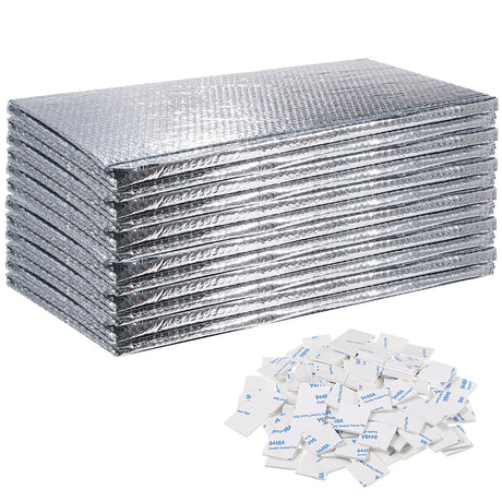 Garage Door Insulation Set Double Bubble Insulation Panels Reflective Aluminum Radiant Barrier Thermal Insulation Shield with Adhesive Tape for Garage Greenhouse Attics Walls (6 Pcs,36 x 120 Inch) Gerrii