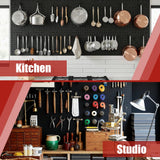 7S garage 4 Pack Metal Pegboard Panels with 50 Hooks, Black Pegboard Wall Organizer, Pegboard Accessories, Heavy Duty Garage Tool Storage System for Workbench, Workshop, Office, Craft Room 7S garage