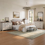 LINSY HOME 7 Drawers Dresser for Bedroom, Wood Bedroom Dresser Farmhouse Drawer Chest, 7 Chest of Drawer, Tall Dresser for Closet, Dressers Organizer for Living Room, Closet, Hallway LINSY HOME