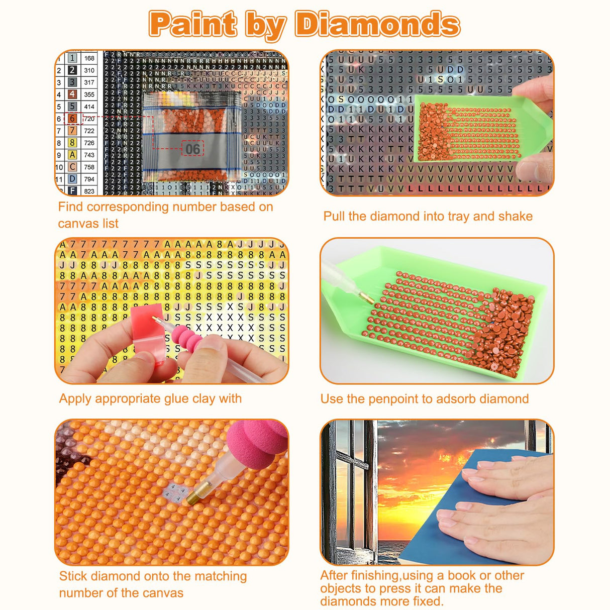 CEOVR Diamond Painting Kits for Adults, Beach Sunset Diamond Art Dots 5D Full Drill DIY Gem Art, Adult Crafts Kits Arts and Crafts, Wall Decor for Home Office 12x16in CEOVR