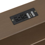 Wood Bunk Bed Queen over Queen Size with Built-in Storage Cabinets and USB Ports, Versatile Bunk Bed Frame with Ladder and Guardrail for Kids Teens Adult, Maximize Space (Antique Wood-9.30) XD Designs