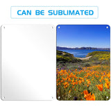 Hotop 2 Pieces Sublimation Aluminum Signs Blank White Metal Signs 4 Holes Heat Transfer Blank Metal Signs with 8 Nails for Party Graduation Birthday Garden DIY Crafts, 0.03 Inch Thick (7 x 10 Inches) Hotop