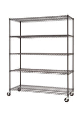 TRINITY Basics 5-Tier Adjustable Wire Shelving with Wheels for Kitchen Organization, Garage Storage, Laundry Room, NSF Certified, 600 to 2250 Pound TRINITY