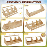 Thyle 1 Sets Chicken Nesting Boxes, 3 Compartment Wood Chicken Laying Boxes Chicken Coop Accessories Roosting Laying Boxes with Liners Large Bedding for Hens Birds Duck Coop Poultry Habitat Supplies Thyle