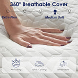 Schow Life 6 Inch Twin Mattress,Cooling Gel Memory Foam Mattress for Kids,Mattress in a Box,Breathable Cover Gel-Infusion for Cooler Sleep,Healthy and Safe,39" X 75" X6" (White&Navy, Twin) Schow Life