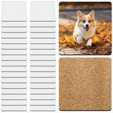 36 Pcs Sublimation Square Coaster Blanks Bulk with Cork Back MDF Sublimation Coasters Blanks Cork Back Heat Transfer Wood Hardboard Cork Coasters Sublimation Product Blank Coaster 3.86x3.86 Inch LaiHiulaan