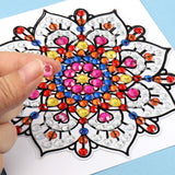 BSRESIN Diamond Art Stained Glass Window Clings with Diamond DIY Pen, 3 Pcs Mandala Window Stickers for Suncatchers, Diamond Art Kits for Adults, Diamond Art Accessories BSRESIN