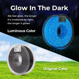 AMOLEN Glow in The Dark Filament, 1.75mm 3D Printer PLA Filament, Dimensional Accuracy +/- 0.02 mm, 1KG/2.2lb, Fit Most FDM Printer, Firefly Blue AMOLEN