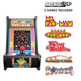 Arcade1Up Ms. PAC-Man Countercade, Built for Your Home, 1 Player, 5 Classic Games, 8-inch Screen ARCADE1UP