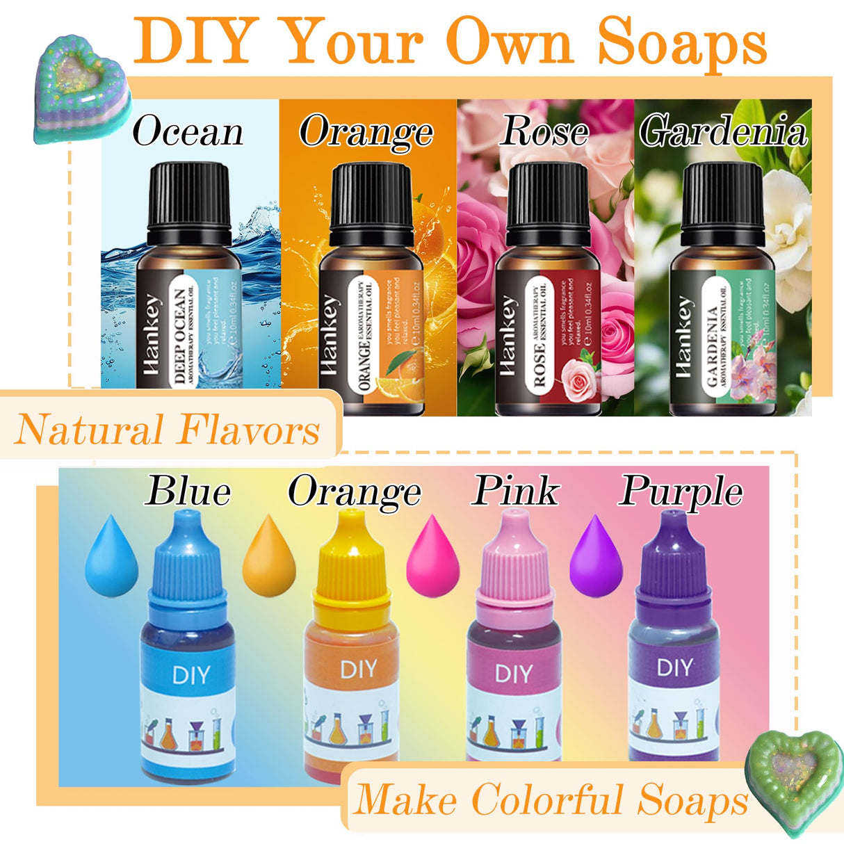 BRIPATI Soap Making Kit for Adults - DIY Soaps Crafts Supplies Set Include Soap Bases, Silicone Molds, Fragrances, Liquid Pigments, Glitters, Birthday & Holiday Gift BRIPATI