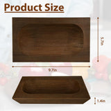 Royxen 8 Pack Wooden Dough Bowls - Paulownia, Rustic Vintage Rectangular Brown Bowls for Candle Royxen