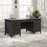 Sauder® Summit Station 66" W Executive Computer Desk, Raven Oak Sauder