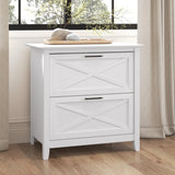 Bush Furniture Key West Lateral File Cabinet, Modern Farmhouse 2 Drawer File Cabinet for Home Office Bush Furniture