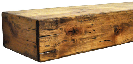 Dogberry Collections Rustic Mantel Shelf, 72 in, Aged Oak Dogberry Collections