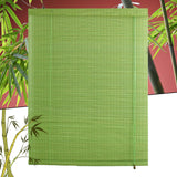 Retro Bamboo Blind Bamboo Roll Up Blinds Bamboo Roll Up Shades Bamboo Shades Blinds, Bamboo Roller Blinds for Outdoor Blinds for Patio Waterproof Outdoor/Indoor 26×67in/66×170cm （W×H） Green OCAZI
