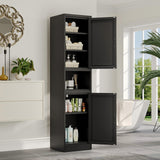 AUEYTVR Metal Tall Bathroom Cabinet, Slim Bathroom Storage Cabinet,71" High,Narrow Cabinet with Doors and Adjustable Shelves for Small Bathroom,Small Spaces AUEYTVR