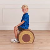ECR4Kids SoftZone Tree Log Quarter Seat, 14in Kids Bench, 14 inches, Chocolate ECR4Kids