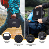 MewVeer Pistol Case for Handgun, Hard Gun Cases, TSA-Approved Waterproof & Shockproof Travel Pistols Box with Pre-Diced Foam for 9mm Gun and Accessories MewVeer