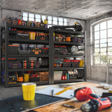 Garage Shelving Unit and Storage-Easy Assembly Metal Shelves 5-Tier Rack|Heavy-Duty Adjustable Shelf|Steel Rust-Resistant Shelves for Industrial,Warehouse,Basement,Workshop|72" Hx48 Wx24 D Metallitrend