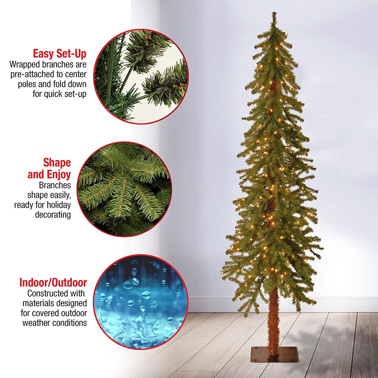 National Tree CED7-60LO-S Tree, 6 ft, Green