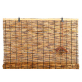 CSBWDLT Reed Roller Blinds Shades, Vertical Lifting and Breathable Waterproof Design, Sun Shade and Ventilation, Easy Installation,24" Wx64 H CSBWDLT