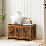 HOOBRO Storage Bench, 29.5" Retro Wooden Storage Chest, Wooden Storage Trunk, Toy Chest with Lift Top, Multifunctional Entryway Organizer, for Entryway, Living Room, Rustic Brown FG751CW01 HOOBRO