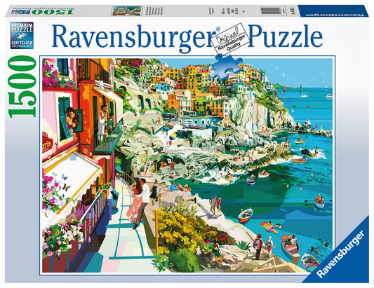 Ravensburger Romance in Cinque Terre 1500 Piece Jigsaw Puzzle for Adults - 16953 - Every Piece is Unique, Softclick Technology Means Pieces Fit Together Perfectly