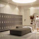 SUXXAN 9 Doors Storage Locker Combination with 18 Hooks,Industries Double Tier Metal Locker for School Office Gym Home Employees Staff Sundries Room W35.43*D15.7*H72(Dark Grey) SUXXAN